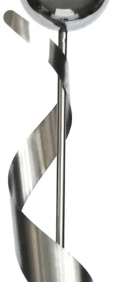 Produktbild von Gartenstecker, 2 Kugeln, Edelstahl, Spriralform, H 140 cm