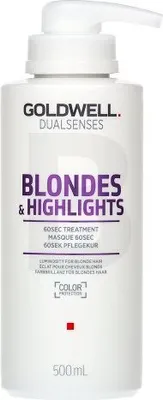 Produktbild von Goldwell Dualsenses Blondes & Highlights 60sec Treatment Haarmaske für blondes Haar 500 ml