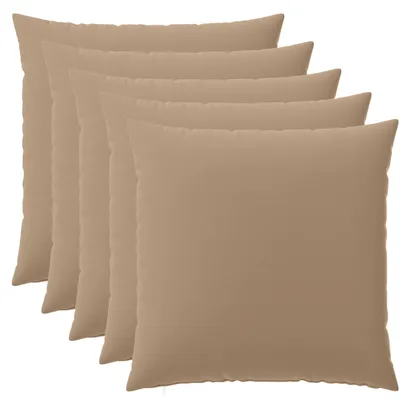 Image de vidaXL, housses de coussin, 6 pièces, HEERLEN, couleur taupe, 65 x 65 cm, polyester