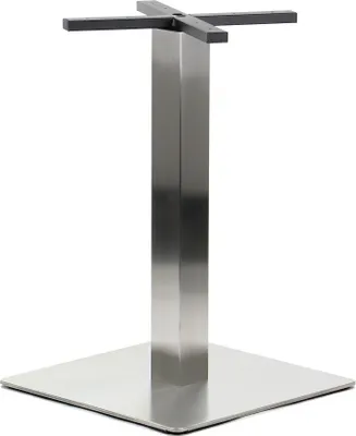 Produktbild von Tischgestell, Tischbeine aus Edelstahl SH-3002-6/S, für Büro, Hotel, Restaurant, Maße 50x50x72,5 cm, gebürsteter Edelstahl