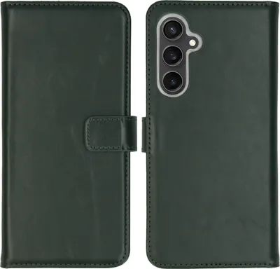 Produktbild von Selencia Echtleder Klapphülle Samsung Galaxy S23 FE - Grün