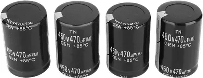Image de 4 pièces 450V 470μF Condensateur électrolytique en aluminium pour poste à souder inverseur, 35x50mm, haute température et protection contre les explosions