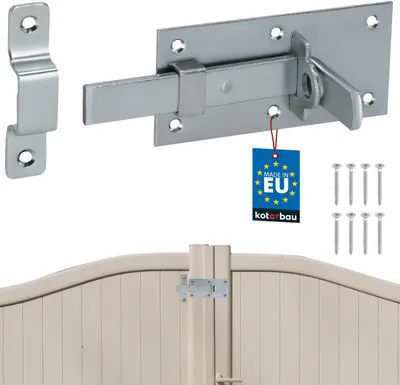 Produktbild von KOTARBAU® Universeller Schlossriegel aus Stahl Riegelschloss 60 x 130 mm gerader Riegel für Türen und Toren Gartentorriegel Bolzenriegel Gartentorfalle Türriegel Schieberiegel abschließbar Wetterfest