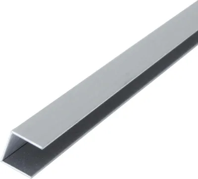 Produktbild von Dalsys U Profil Edelstahl V2A, Fliesenschiene poliert 2,5m x 25mm, 1cm Höhe, Fliesen Abschlussprofil als Übergangsschiene/Übergangsprofil, rostfrei für Innen & Außen, Bordüre