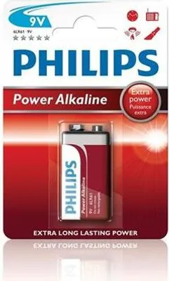 Image de Philips 9V PowerLife pile, alcaline - 1pc