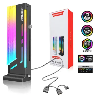 Obrázok produktu pre COOLMOON A-RGB Držiak GPU Držiak/nosič grafickej karty Aura Asus ASrock MSI Gigabyte