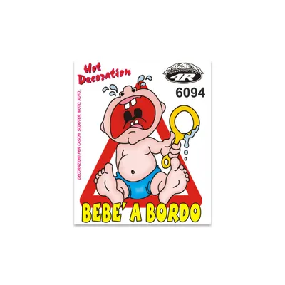 Image de Autocollant Bébé pleure sur le bord 10x12cm