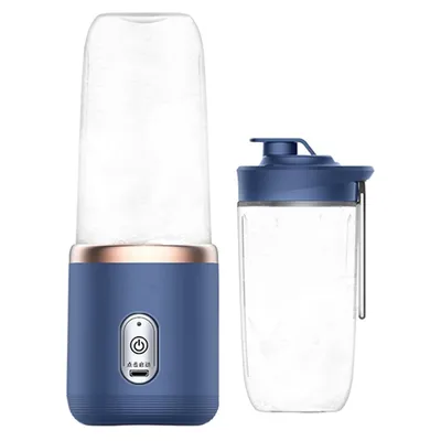Obrázok produktu pre 400ml mini mixér, 140W USB dobíjací mixér Smusi, prenosný mixér na smoothie - JUSINKO Blue