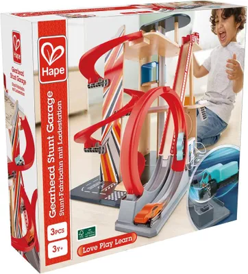 Produktbild von Hape Stunt-Fahrbahn mit Ladestation