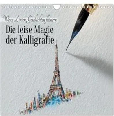 Image de La magie silencieuse de la calligraphie (calendrier mural 2026, horizontal A4), calendrier mensuel CALVENDO