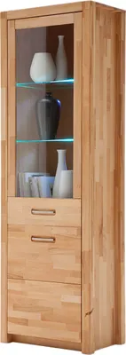 Produktbild von möbelando Vitrine Standvitirne Vitrinenschrank Glasvitrine Leduc I Türanschlag rechts