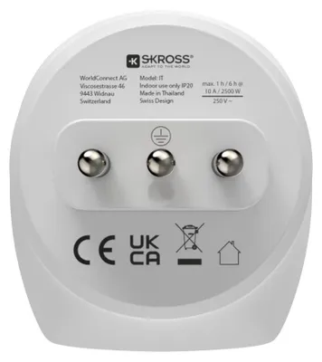 Produktbild von Hama 00223481, Typ L (IT), Typ C (Eurostecker) + Typ F, Gerade, Gerade, 100 - 250 V, 10 A