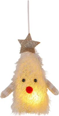 Produktbild von Weihnachtsbaumförmige Puppe mit Lichtern, Sternendeko, Weihnachtselement, Tischdeko, Heimdekorationsfigur