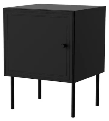 Image de Cama Table de chevet 2 pcs PALAZZO BIS 45x39xH59 noir mat, Table de chevet, Noir, MDF, Panneau de particules, 16 mm, 450 mm, 390 mm