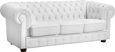 Produktbild von Max Winzer Sofa 3-Sitzer Bridgeport - Kunstleder weiß - Maße: 200 x 98 x 76 cm