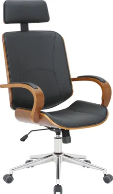 Obrázok produktu pre Ergonomická kancelárska stolička - Sedadlo - Nastaviteľný komfort, vhodné do kancelárie aj do domácnosti | Farba: orech/čierna