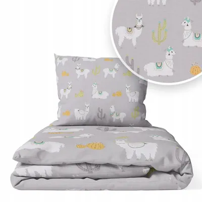 Produktbild von Ankras Kinder-Bettwäsche Set Lama Beige 135x100 cm