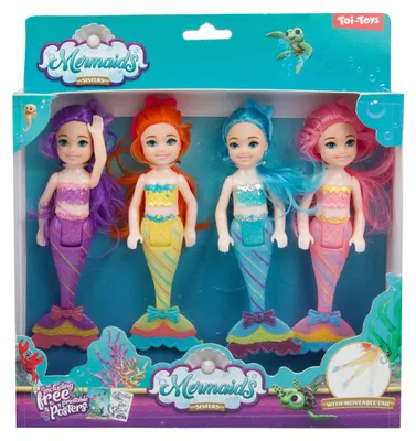 Image de Mermaids Poupées sœurs sirènes 4 pièces