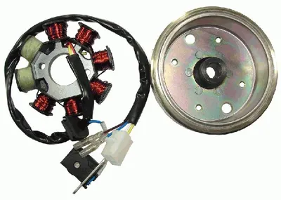 Imagen del producto de ALTERNADORES STOJAN POWER FORCE Z, con rotor magnético, para motores GY6 de 50cc 4 tiempos. Modelo: GY6080004-5