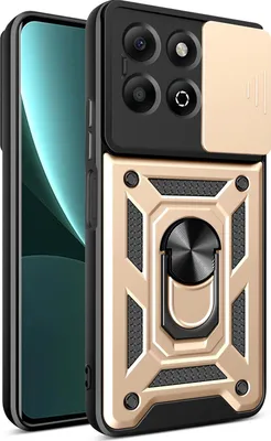 Produktbild von Hülle für Honor X6b Magnetische Ring Ständer Halter Dia Kameraschutz TPU Bumper Silikon Schutzhülle Gold