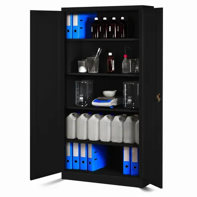 Produktbild von Jan Nowak Aktenschrank Metall abschließbar, Büroschrank, 195x90x40 cm