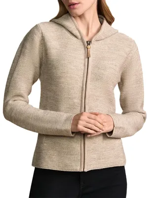 Produktbild von Krüger Lena Trachtenjacke aus Wolle mit Kapuze und Reißverschluss, sehr warm, natur, XL