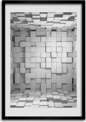 Produktbild von Bild - Bilderrahmen - Foto - 70 cm x 100 cm - MDF - Rahmen - Wandkunst - Würfel