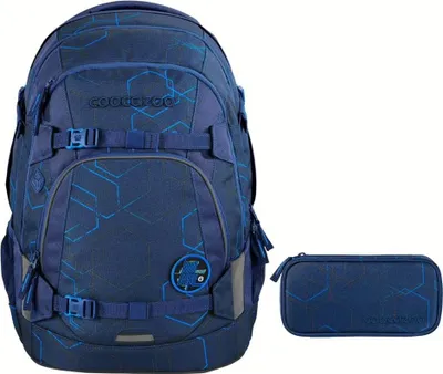 Zdjęcie produktu dla Zestaw plecaków szkolnych Coocazoo MATE Blue Motion 2-częściowy, w tym piórnik