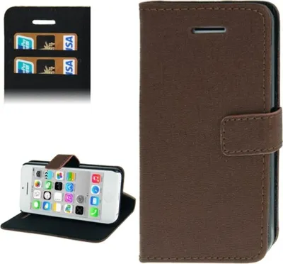 Produktbild von Handyhülle (Flip Quer) für Handy Apple iPhone 5C Braun / Brown