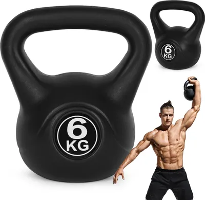 Immagine prodotto di Kettlebell 6 kg per esercizi, manubri, palla pesi, carico fitness, ModernHome