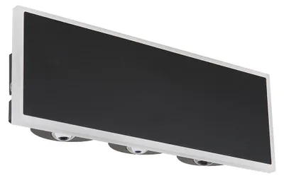 Produktbild von LED Wandlampe, Metall, Schwarz, opal, B 25 cm