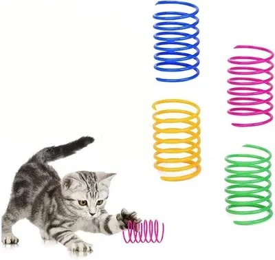 Image de Jeu interactif pour chat, 12 pièces, plumes en plastique colorées