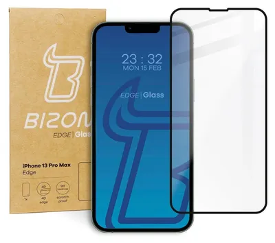 A product shot showing the packaging and a screen protector for an iPhone 13 Pro Max.