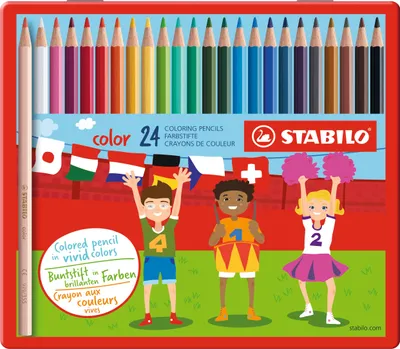 Produktbild von Buntstift - STABILO color - 24er Metalletui - mit 24 verschiedenen Farben