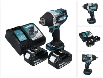 Immagine prodotto di Avvitatore a impulsi a batteria Makita DTW 700 RM 18 V 700 Nm 1/2" XPT Brushless + 2x batteria ricaricabile 4.0 Ah + caricabatterie
