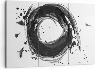 Produktbild von Bild auf Leinwand - Leinwandbild - 3 Teile - Abstraktion Rad Aquarell - 105x70cm - Wand Bild - Wanddeko - Wandbilder - Leinwanddruck - Bilder - Wanddekoration - Leinwand bilder - CE105x70-4371