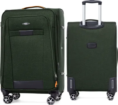 Produktbild von RGL S030 XXL Reisekoffer Stoffkoffer mit 360° Leichtlauf Doppelräder Trolley mit Zahlenschloss Grün