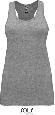 Produktbild von SOLs 01826 | Damen Justin Tee-Shirt / Halbgekämmte Baumwolle - Farbe: Grey Melange - Größe: XL