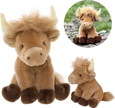 Produktbild von Charlie Bears Kuh-Maskottchen, aus der Serie Cuddle Cubs, kleiner Plüsch ideal für Babys, 13 Zentimeter