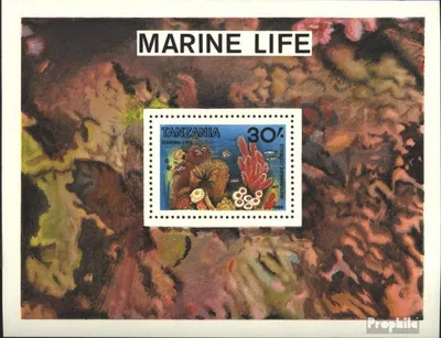 Produktbild von Briefmarken Tansania 1986 Mi Block60 (kompl.Ausg.) postfrisch Meerestiere