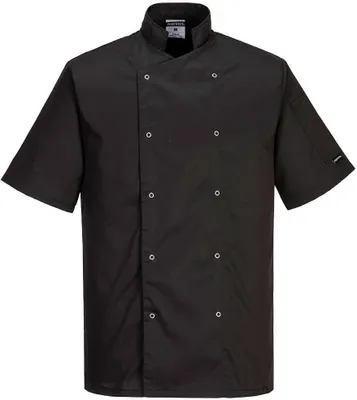 Produktbild von Portwest Cumbria Kochjacke Schwarz XXXL