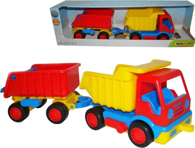 Produktbild von WADER Basics Muldenkipper Kipper Lastwagen LKW mit Kippanhänger