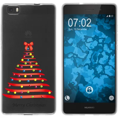Produktbild von PhoneNatic Case kompatibel mit Huawei P8 Lite 2015 (1.Gen.) Silikon-Hülle X Mas Weihnachten Weihnachtsbaum M1