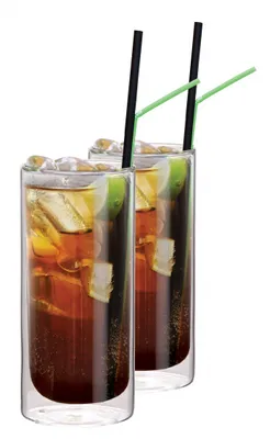 Produktbild von doppelwandiges Kuba-Glas 16 cm transparent 2 Stück