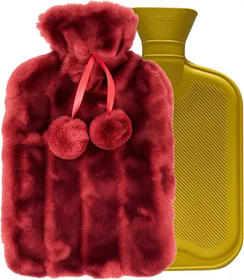 Productafbeelding van Warmwaterkruik met luxe knusse bont warmwaterkruik biedt warmte en pijnverlichting, standaard voor handvoeten warmer