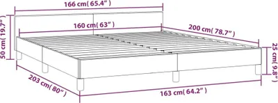 Immagine prodotto di vidaXL vidaXL - Struttura letto - con - testata - tessuto - grigio scuro - 160x200 - cm