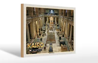 Produktbild von Holzschild Reise 30x20cm Kairo Ägypten Koptisches Museum