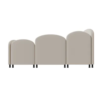 Produktbild von Abrihome Schlafsofa Tagesbett mit Ausziehbett 90x200cm, Doppelbett Funktionsbett mit Lattenrost aus Samt, Beige