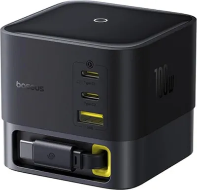 Produktbild von Baseus Ladegerät Super Gan Desktop 100W USB-C/USB-A Cosmic Schwarz
