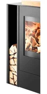 Obrázek produktu pro Box na dřevo ke kamnům Haas & Sohn NORDBY kov černá lakované